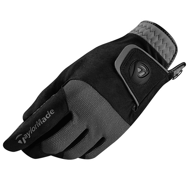  TaylorMade Rain Control Golf Gloves (Pair Pack) (Black) Even Stronger Grip In The Wettest Conditions