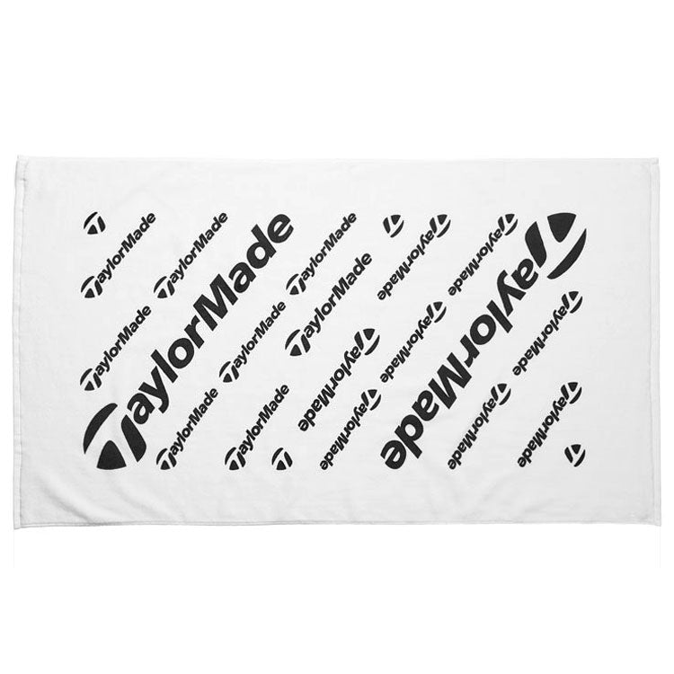  TaylorMade Tour Logo Golf Towel (White) Tour Inspired Design With Absorbent Fabric