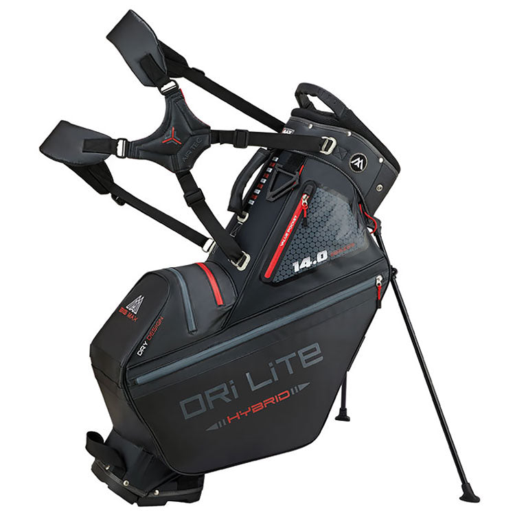  Big Max Dri-Lite Hybrid Tour Golf Stand Bag (Black) Water Resistant With Maximum Organisation