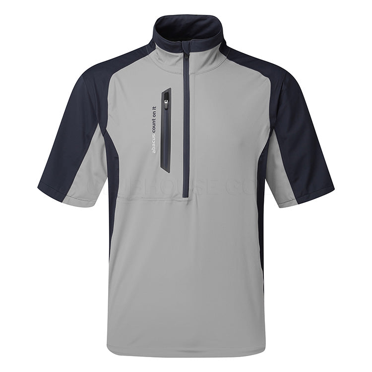  Abacus Bounce 1/2 Zip Waterproof Golf Jacket (Grey/Navy) Very Breathable With Lightweight Protection