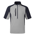  Abacus Bounce 1/2 Zip Waterproof Golf Jacket (Grey/Navy) Very Breathable With Lightweight Protection