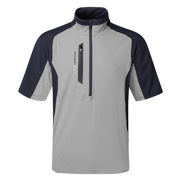  Abacus Bounce 1/2 Zip Waterproof Golf Jacket (Grey/Navy) Very Breathable With Lightweight Protection
