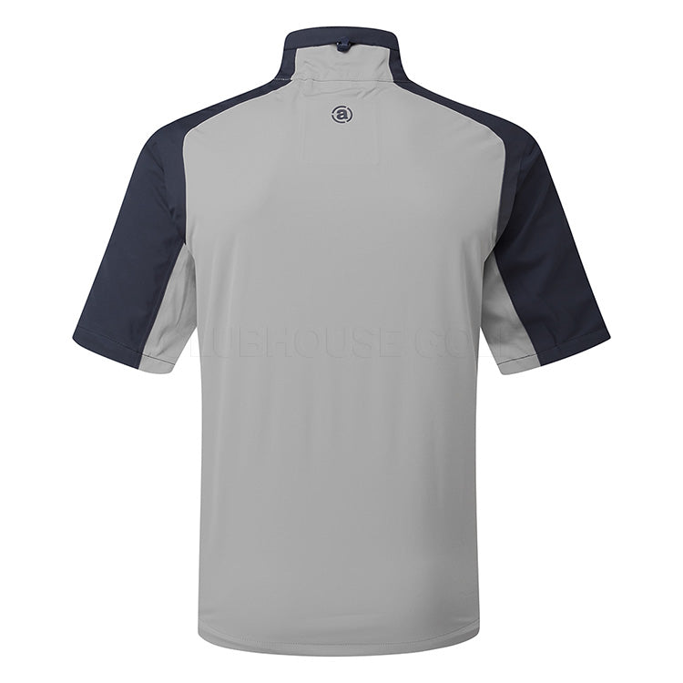  Abacus Bounce 1/2 Zip Waterproof Golf Jacket (Grey/Navy) Very Breathable With Lightweight Protection