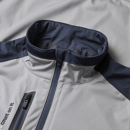  Abacus Bounce 1/2 Zip Waterproof Golf Jacket (Grey/Navy) Very Breathable With Lightweight Protection