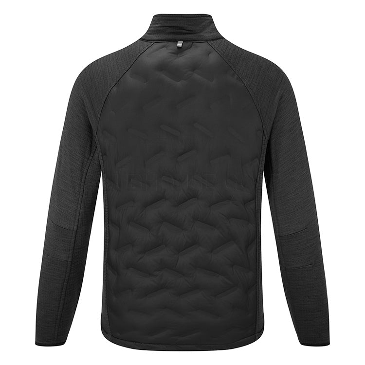  Abacus Elgin Hybrid Golf Wind Jacket (Black) Maximum Warmth With Padded Construction