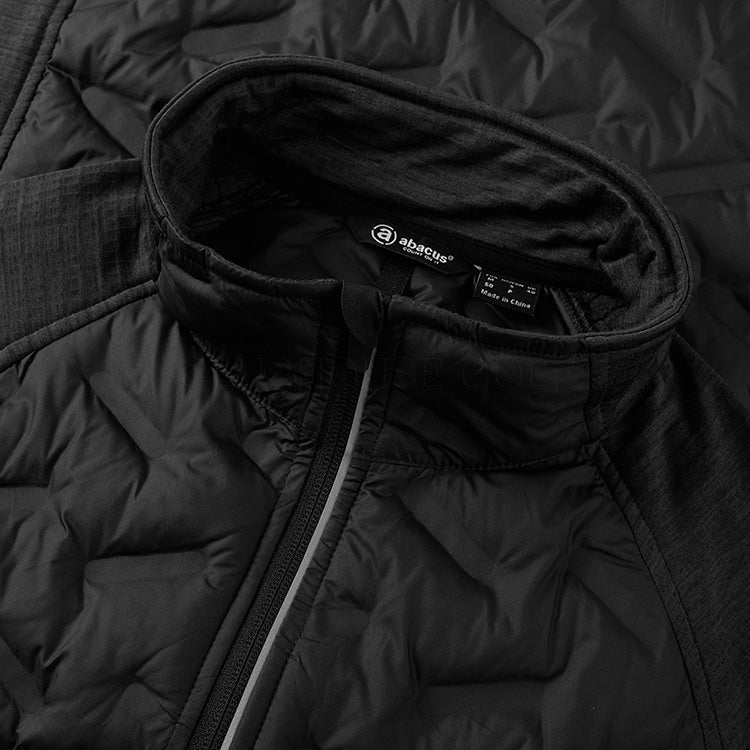  Abacus Elgin Hybrid Golf Wind Jacket (Black) Maximum Warmth With Padded Construction