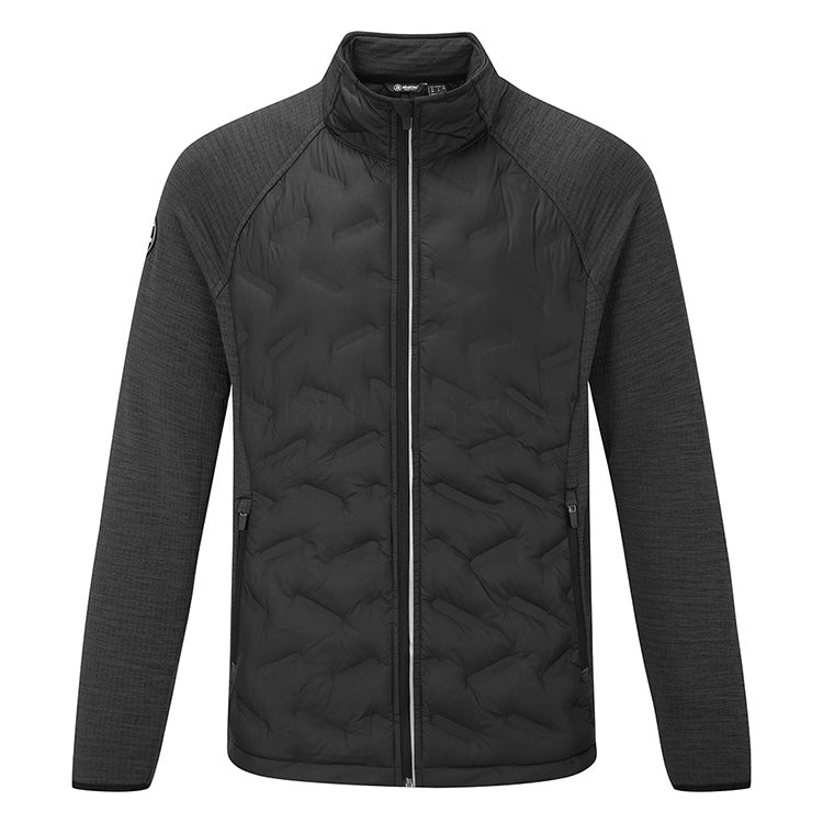  Abacus Elgin Hybrid Golf Wind Jacket (Black) Maximum Warmth With Padded Construction