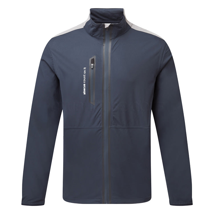  Abacus Bounce Full Zip Waterproof Golf Jacket (Navy/Grey) Very Breathable With Lightweight Protection