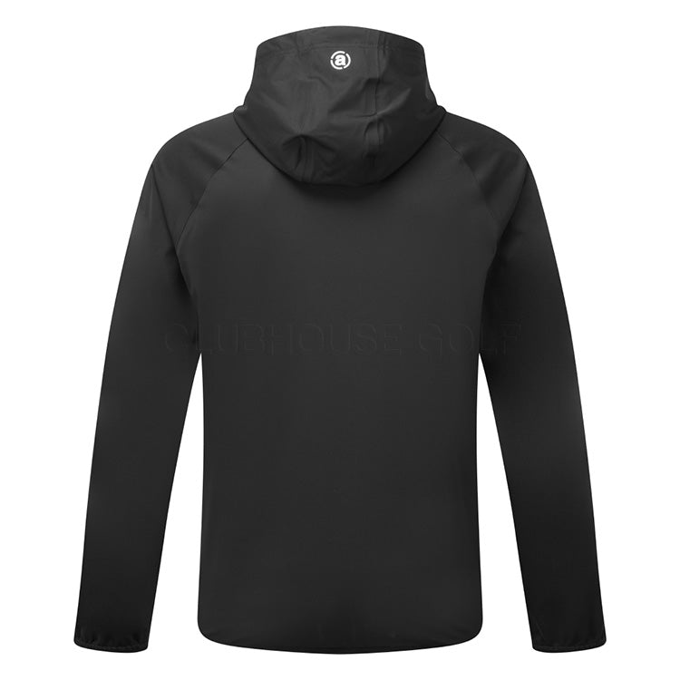  Abacus Bounce Waterproof Hoodie Golf Jacket (Black) Very Breathable With Lightweight Protection