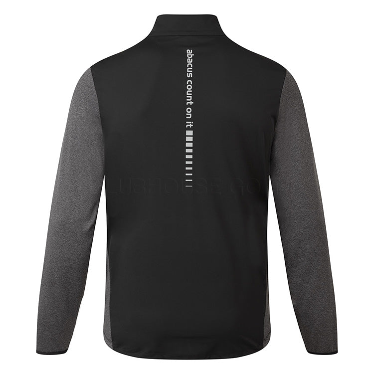  Abacus Dornoch Hybrid Golf Wind Jacket (Dark Grey Melange) Stretchy Softshell With Thermal Fleece Inner