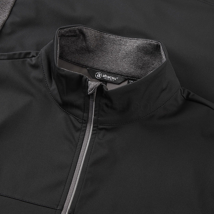  Abacus Dornoch Hybrid Golf Wind Jacket (Dark Grey Melange) Stretchy Softshell With Thermal Fleece Inner