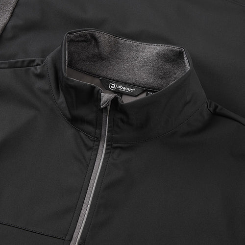  Abacus Dornoch Hybrid Golf Wind Jacket (Dark Grey Melange) Stretchy Softshell With Thermal Fleece Inner