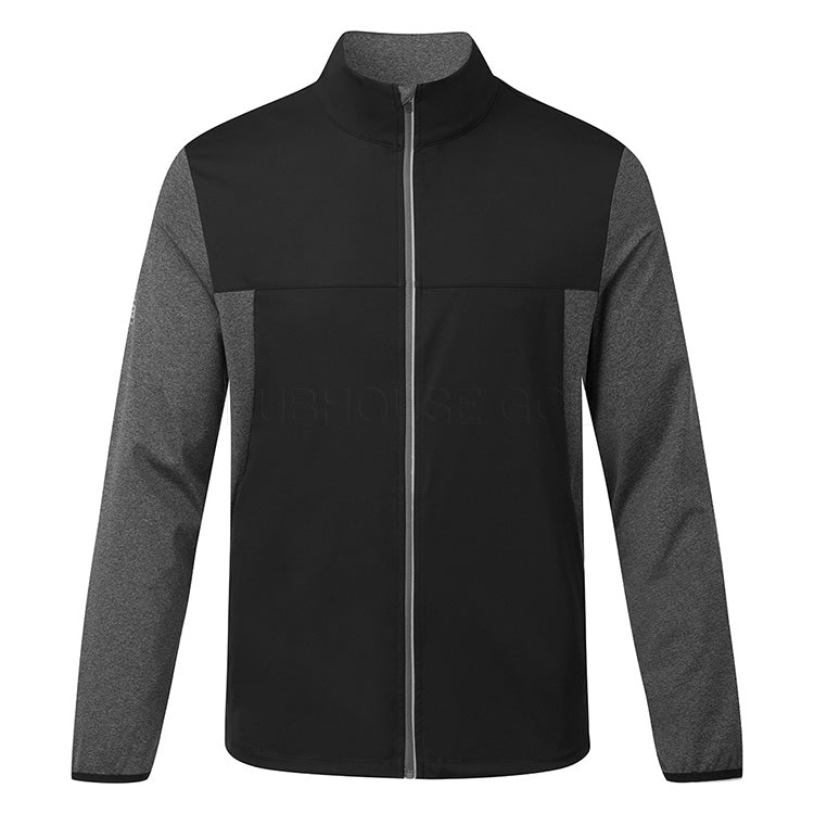  Abacus Dornoch Hybrid Golf Wind Jacket (Dark Grey Melange) Stretchy Softshell With Thermal Fleece Inner