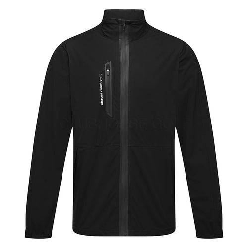  Abacus Bounce Full Zip Waterproof Golf Jacket (Black) Very Breathable With Lightweight Protection