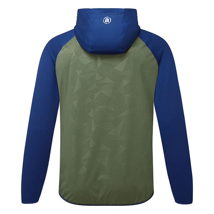  Abacus Kingsbarns Hybrid Hooded Golf Jacket (Forest) Wind Protection With Softshell Construction