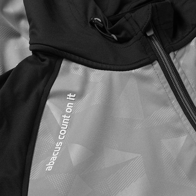  Abacus Kingsbarns Hybrid Hooded Golf Jacket (Grey) Wind Protection With Softshell Construction