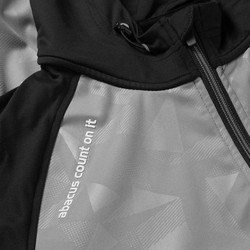  Abacus Kingsbarns Hybrid Hooded Golf Jacket (Grey) Wind Protection With Softshell Construction