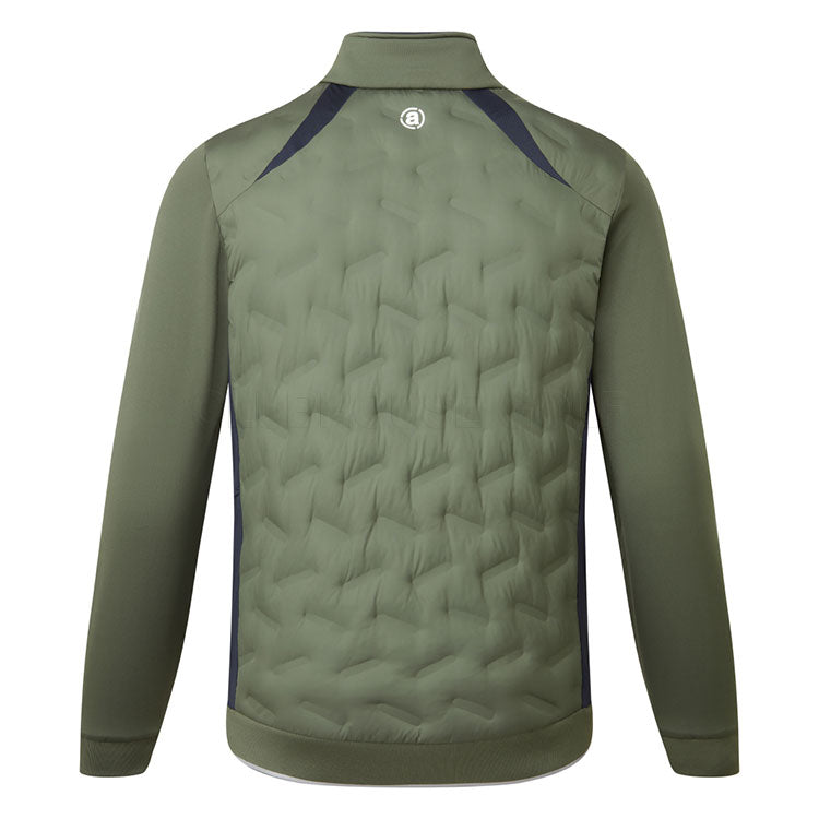  Abacus Portrush Hybrid Golf Wind Jacket (Forest) Maximum Warmth With Brushed Fleece