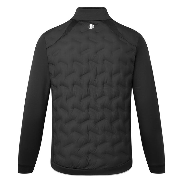  Abacus Portrush Hybrid Golf Wind Jacket (Black) Maximum Warmth With Brushed Fleece