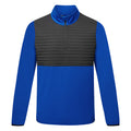  Abacus Gleneagles Thermo Golf Wind Jacket (Dark Cobalt/Black) Stretchy Midlayer With Thermal Fleece Inner
