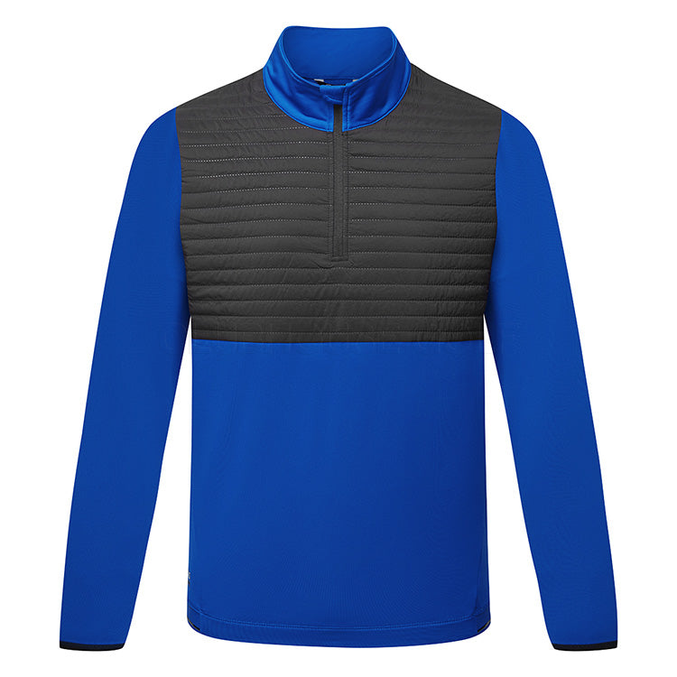  Abacus Gleneagles Thermo Golf Wind Jacket (Dark Cobalt/Black) Stretchy Midlayer With Thermal Fleece Inner