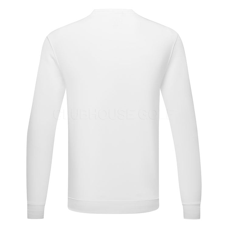  Adidas Crewneck Golf Sweater (White) Double Knit Fabric For More Warmth