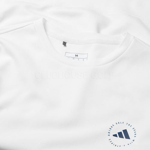  Adidas Crewneck Golf Sweater (White) Double Knit Fabric For More Warmth