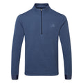  Adidas DWR Ultimate365 Textured 1/4 Zip Golf Sweater (Collegiate Navy/Preloved Ink) Double Knit Fabric With Water Repellence