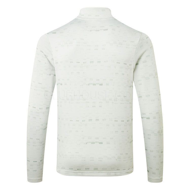  Adidas Core Print 1/4 Zip Golf Sweater (Wonder Silver) Midweight Knit Fabric For More Warmth