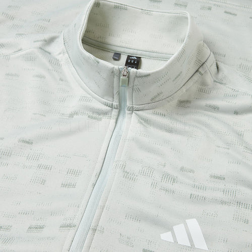  Adidas Core Print 1/4 Zip Golf Sweater (Wonder Silver) Midweight Knit Fabric For More Warmth