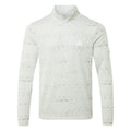  Adidas Core Print 1/4 Zip Golf Sweater (Wonder Silver) Midweight Knit Fabric For More Warmth