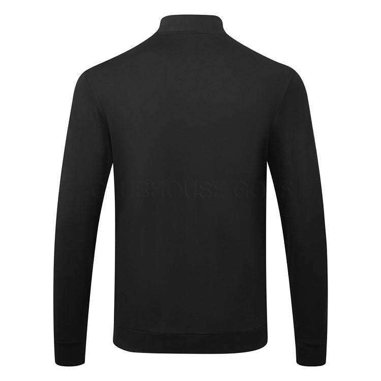  Adidas DWR Ultimate365 Tour 1/4 Zip Golf Sweater (Black) Stretch Knit Construction With Water Repellence