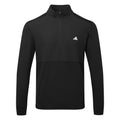  Adidas DWR Ultimate365 Tour 1/4 Zip Golf Sweater (Black) Stretch Knit Construction With Water Repellence