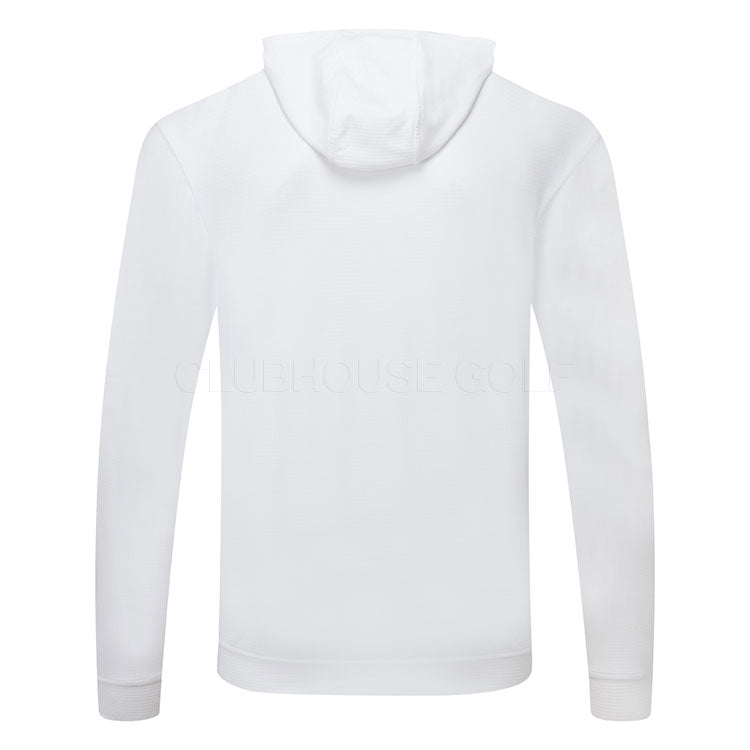  Adidas Ultimate365 Elevated Golf Hoodie (White) Double Knit Fabric For More Warmth