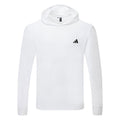  Adidas Ultimate365 Elevated Golf Hoodie (White) Double Knit Fabric For More Warmth