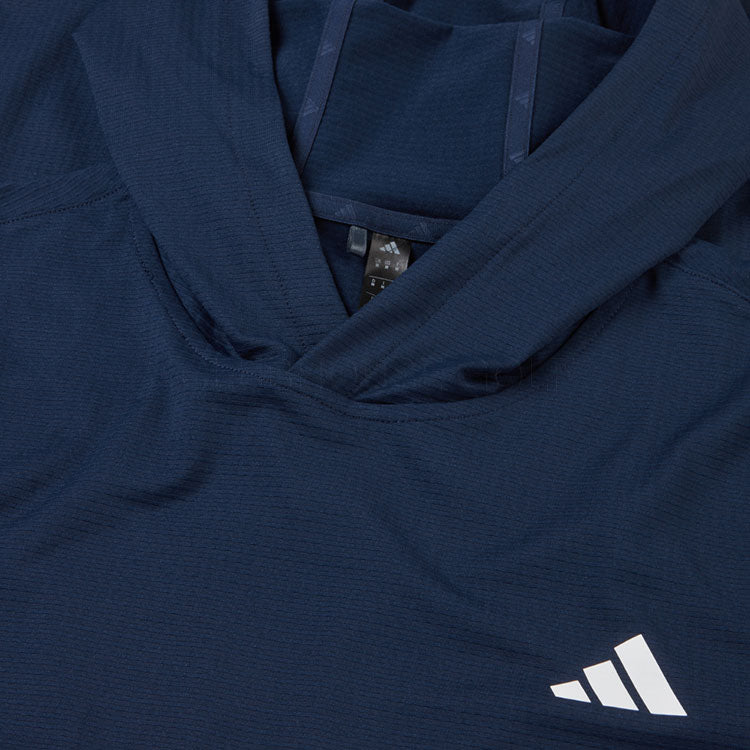  Adidas Ultimate365 Elevated Golf Hoodie (Collegiate Navy) Double Knit Fabric For More Warmth