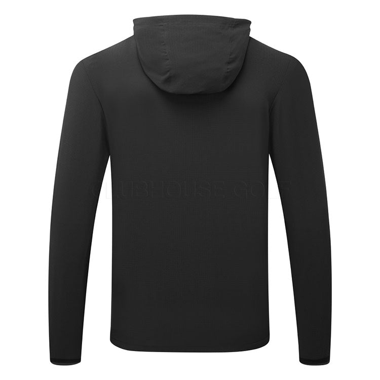  Adidas Ultimate365 Anorak Golf Hoodie (Black/Carbon) Lighter Rain Protection With Stretch Fabric