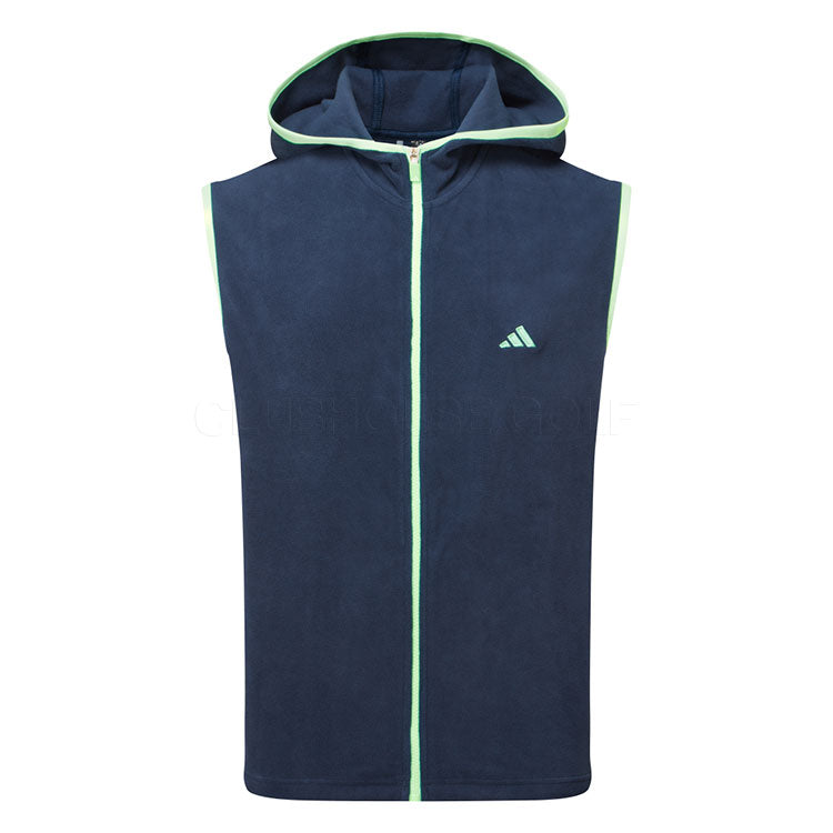  Adidas Ultimate365 Hooded Golf Vest (Collegiate Navy) 4-Way Stretch Knit Construction With Polar Fleece