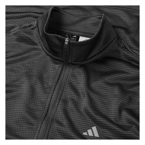  Adidas Core Print 1/4 Zip Golf Sweater (Carbon) Midweight Knit Fabric For More Warmth