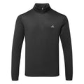  Adidas Core Print 1/4 Zip Golf Sweater (Carbon) Midweight Knit Fabric For More Warmth
