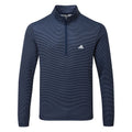  Adidas Core Print 1/4 Zip Golf Sweater (Collegiate Navy) Midweight Knit Fabric For More Warmth