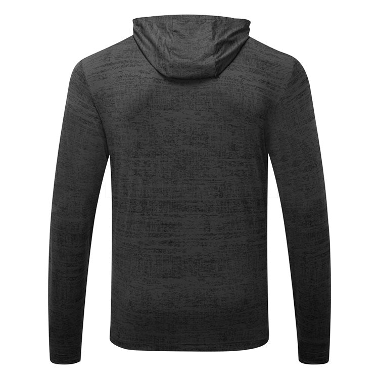  Adidas Core Print Golf Hoodie (Black/Carbon) Lightweight Knit Fabric For More Comfort
