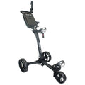  Axglo V1 3 Wheel Golf Trolley (Black/Grey) Compact Design With Quick Release Wheels