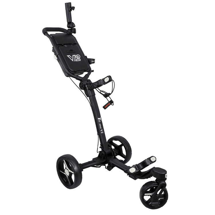  Axglo Tri-360 V2 3 Wheel Golf Trolley (Black/Grey) Easier Moveability With Smooth Glide Design