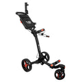  Axglo Tri-360 V2 3 Wheel Golf Trolley (Black/Red) Easier Moveability With Smooth Glide Design