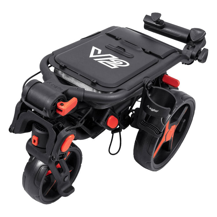  Axglo Tri-360 V2 3 Wheel Golf Trolley (Black/Red) Easier Moveability With Smooth Glide Design