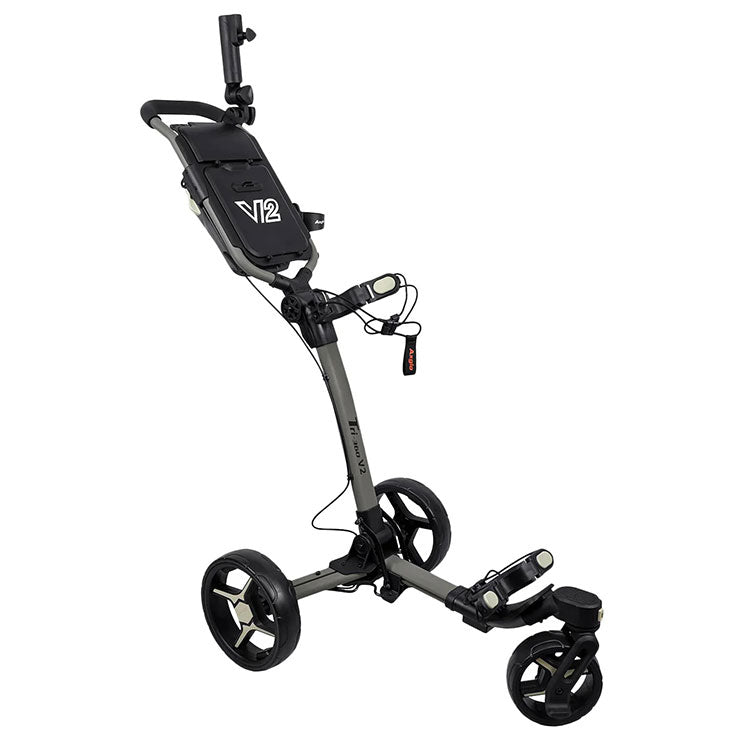  Axglo Tri-360 V2 3 Wheel Golf Trolley (Grey/Grey) Easier Moveability With Smooth Glide Design