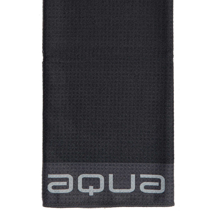  Big Max Aqua Tour Tri-Fold Golf Towel (Black/Charcoal) Quick Drying With Antibacterial Microfibre