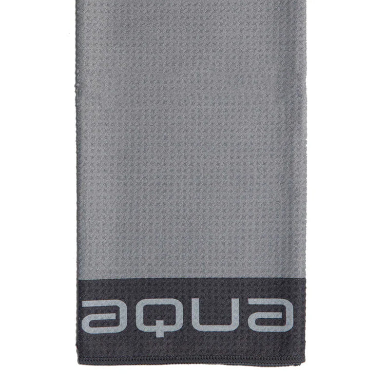  Big Max Aqua Tour Tri-Fold Golf Towel (Silver/Charcoal) Quick Drying With Antibacterial Microfibre