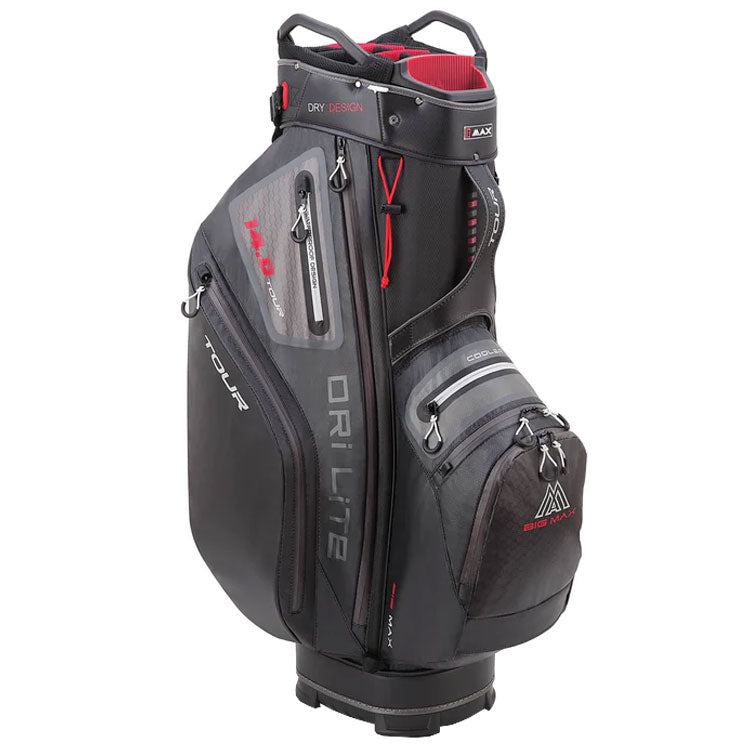  Big Max Dri-Lite Tour Golf Cart Bag (Black) Tour Size Design With Water Resistance